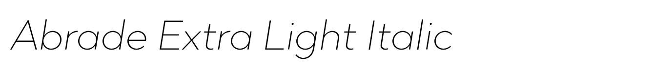 Abrade Extra Light Italic